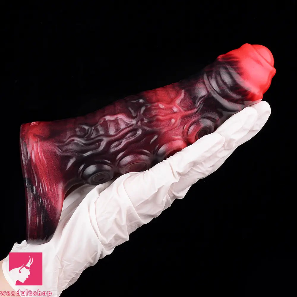 5.98in 7.09in Silicone Tentacle Sleeve Knot Vibrating Hollow Female Dildo