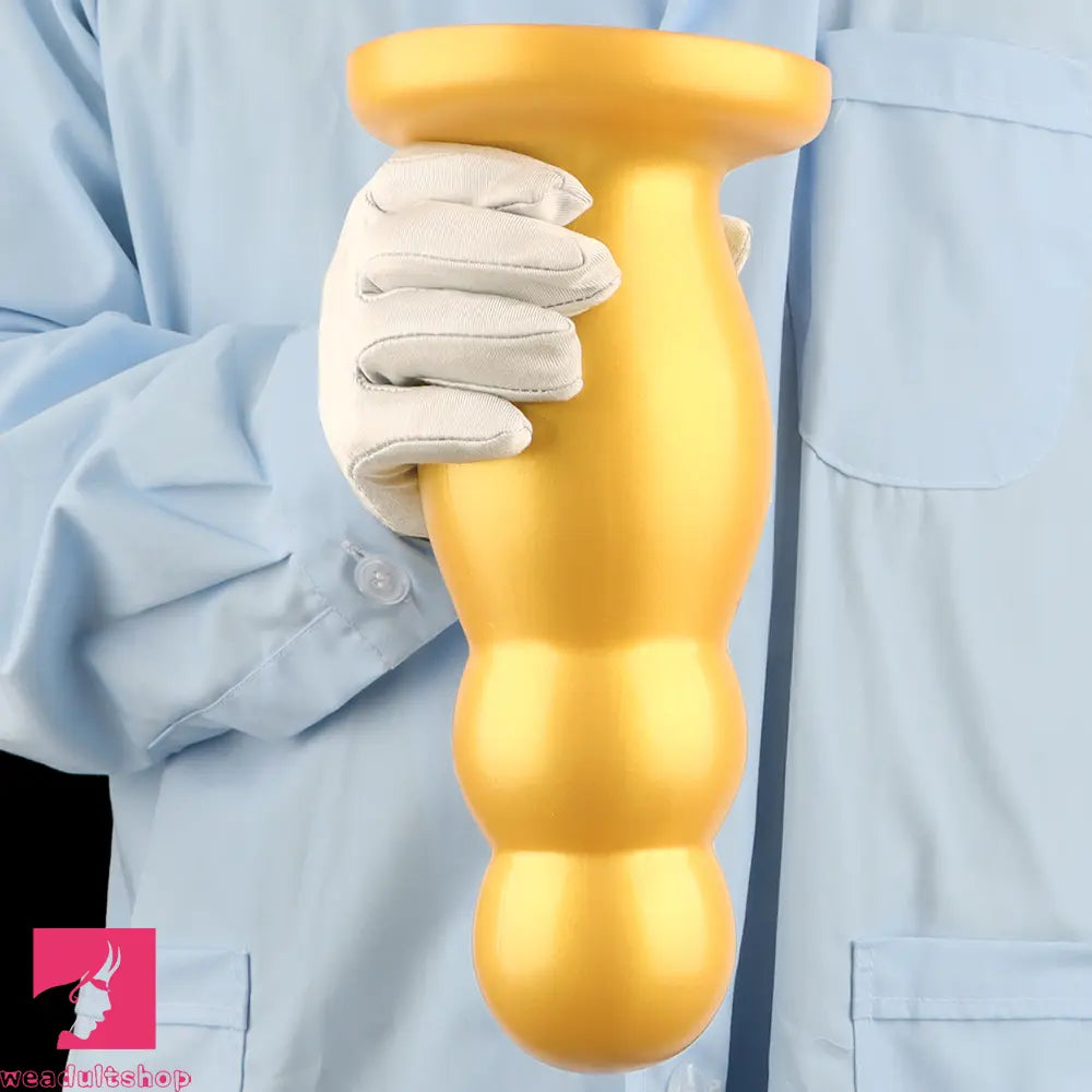 6.7in 10.23in Golden Silicone Extra Large Thick Butt Plug Dildo Butt Beads