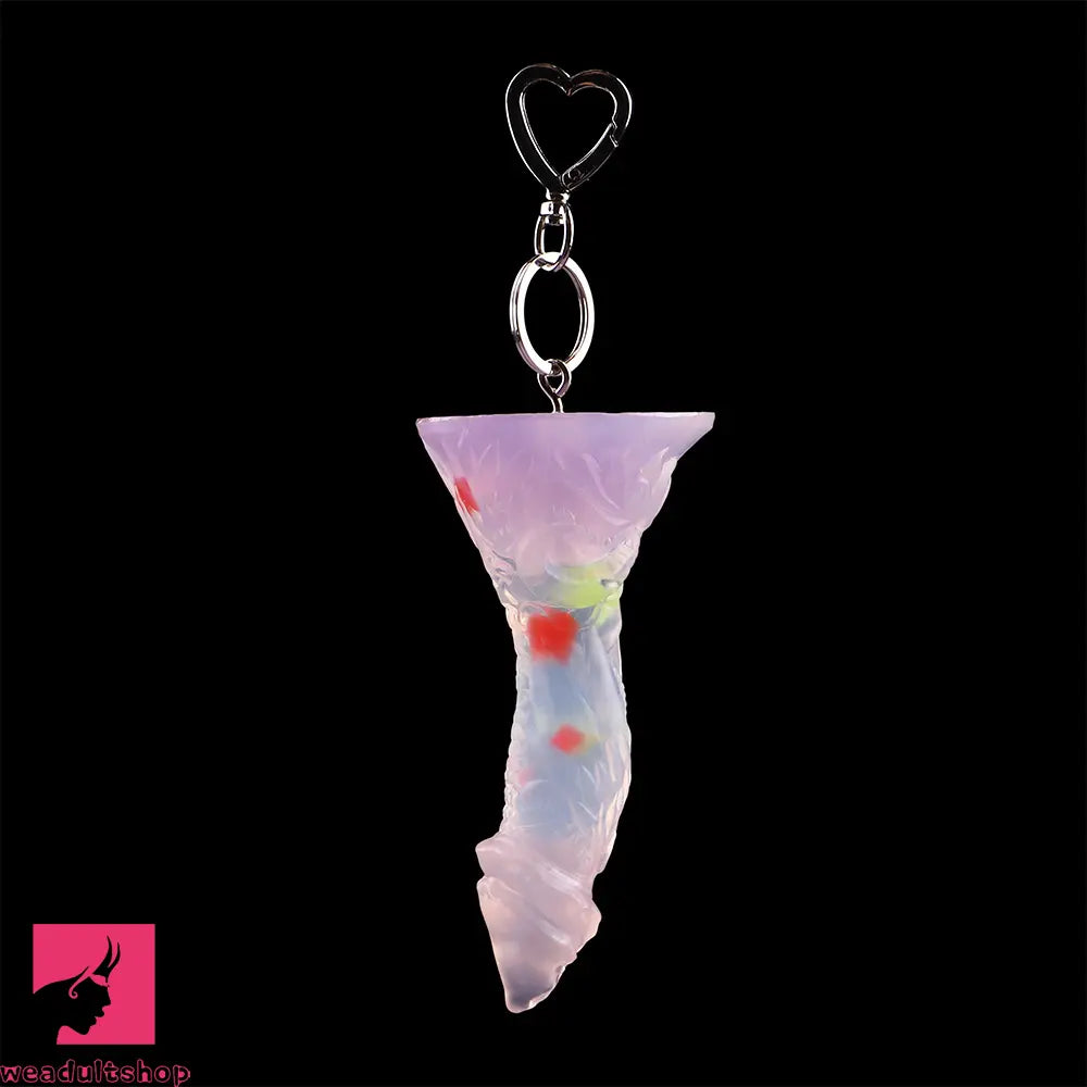 4.72in 5.9in 7.08in 8.66in Silicone Fantasy Soft Women Dildo With Key Chain