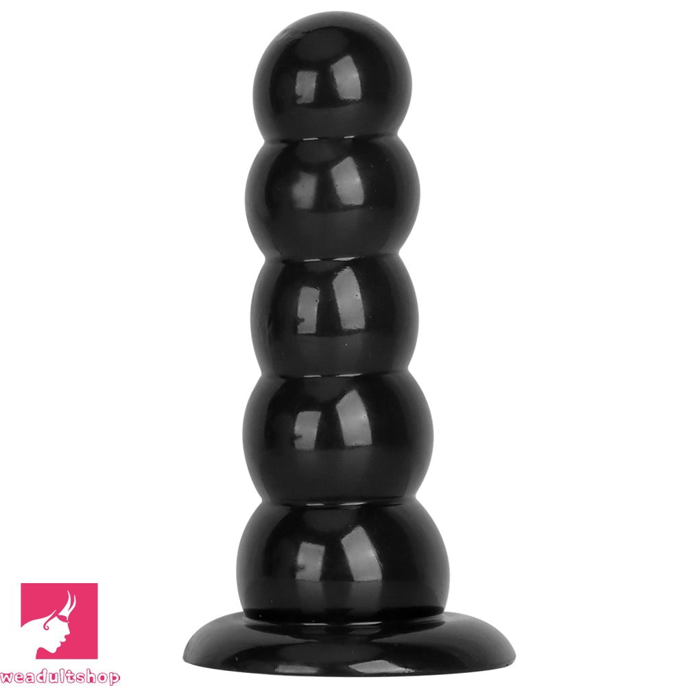 7.08in 9.05in 10.62in Black Beads Tower Five Bead Big Anal Plug Cock Dildo