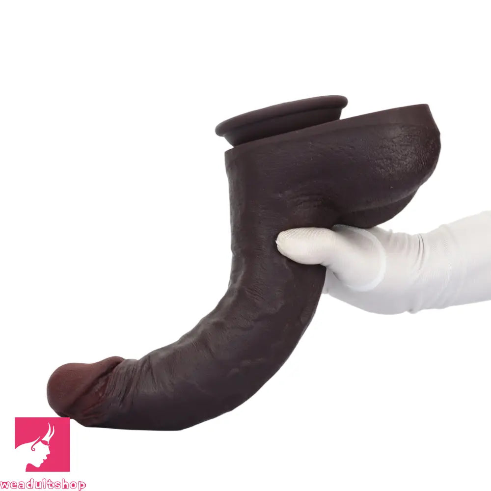 12.2in Real Feeling Skin Silicone Soft Big Dildo For Hands-Free Erotic Pleasure