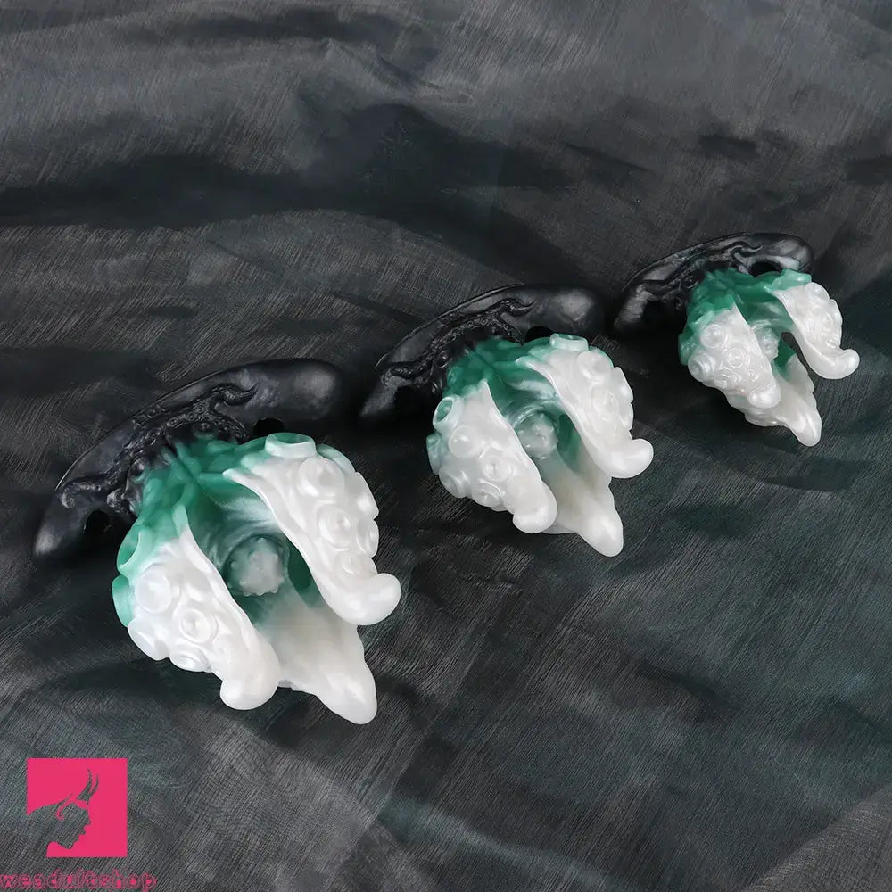 4.25in 5.15in 6.22in Odd Anchor Strap on Vibrating Mouth Gag Tentacle Dildo