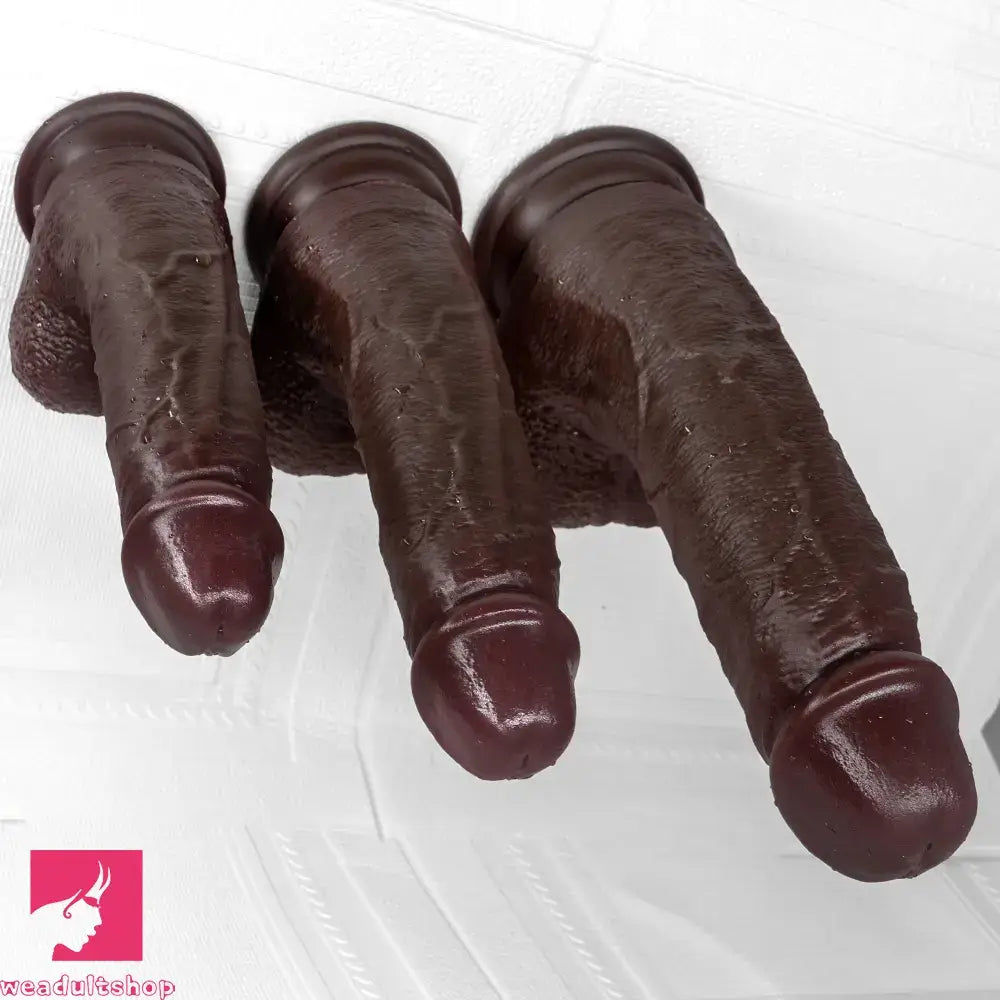 7.87in 9.05in 10.82in Strap on Real Lifelike Soft Dildo With Exposed Glans