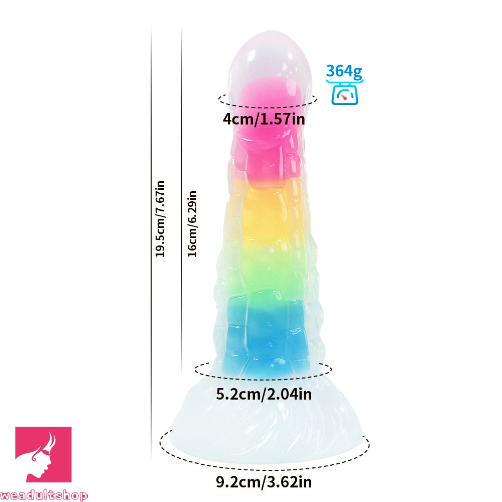 7.67in 7.87in 7.99in Transparent Luminous Dildo Realistic Anal G Spot Dildo
