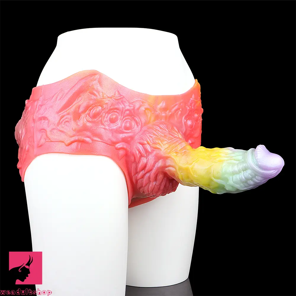 9.17in Monster Fantasy Silicone Soft Strap on Hollow Dildo Panty Cock