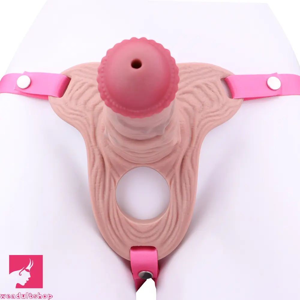5.7in Silicone Horse Penis Male Cage Strap on Chastity Dildo With Lock