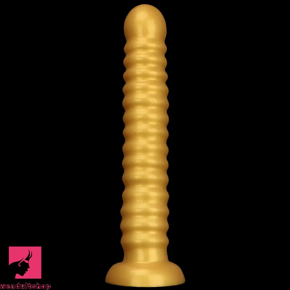 9.64in 11.81in 13.18in Golden Silicone Thread Soft Big Dildo Masturbator