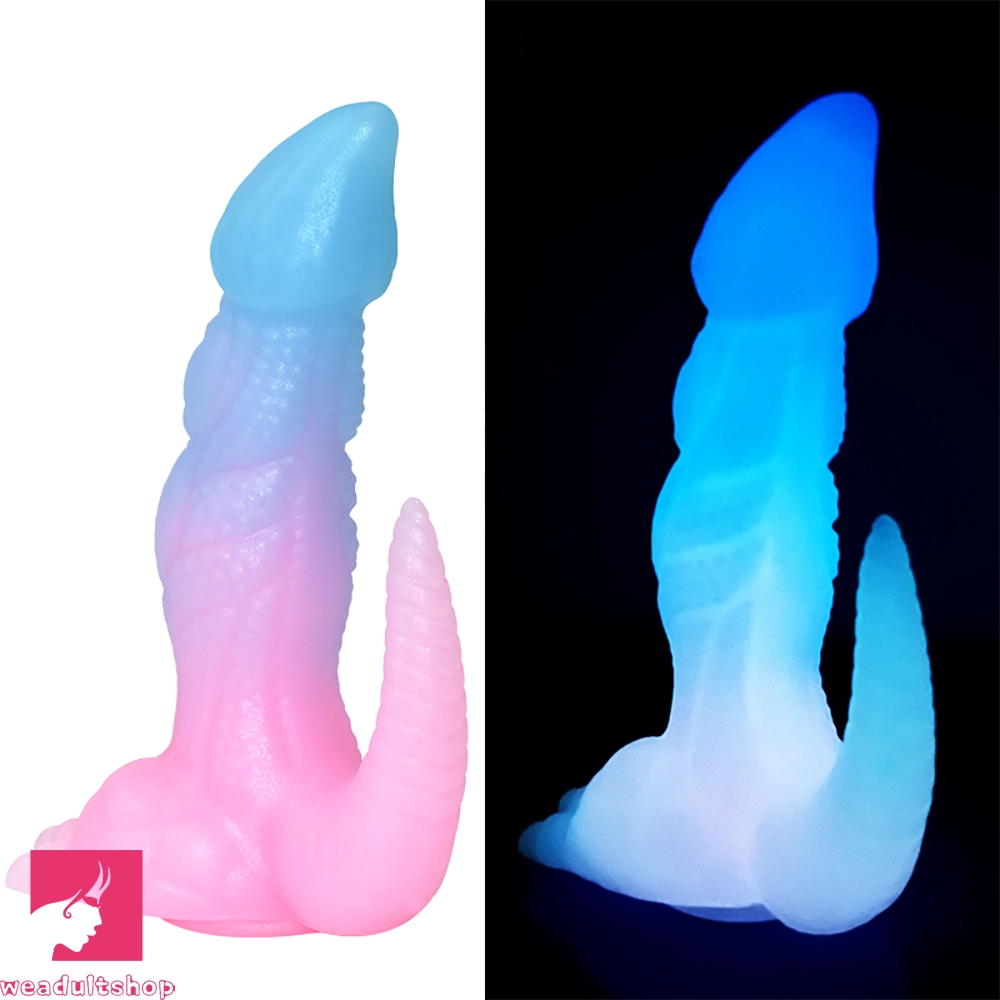 7.28in 9.44in Dinosaur Luminous Monster Soft Silicone Prostate Dildo