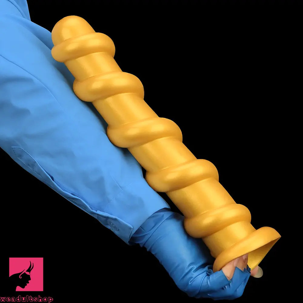13.18in Gold Silicone Extra-long Thread Huge Dildo For Anal Pleasure