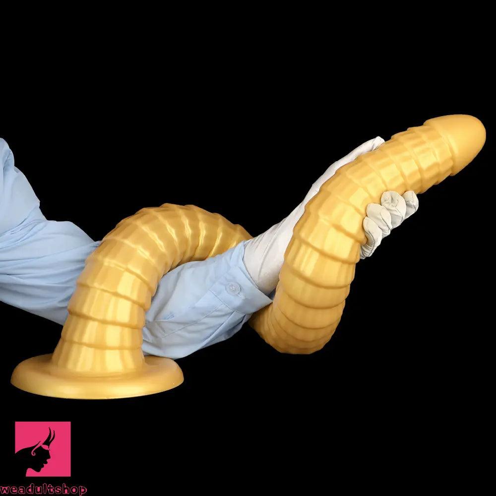 31.5in Golden Silicone Soft Huge Long Masturbator For Women Cock Dildo