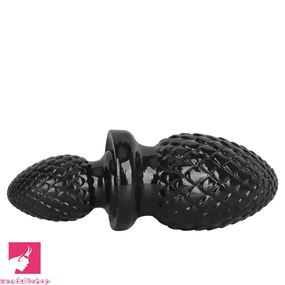 3.93in 5.9in Newbie Clit Female Masturbator PVC Black Butt Plug Dildo