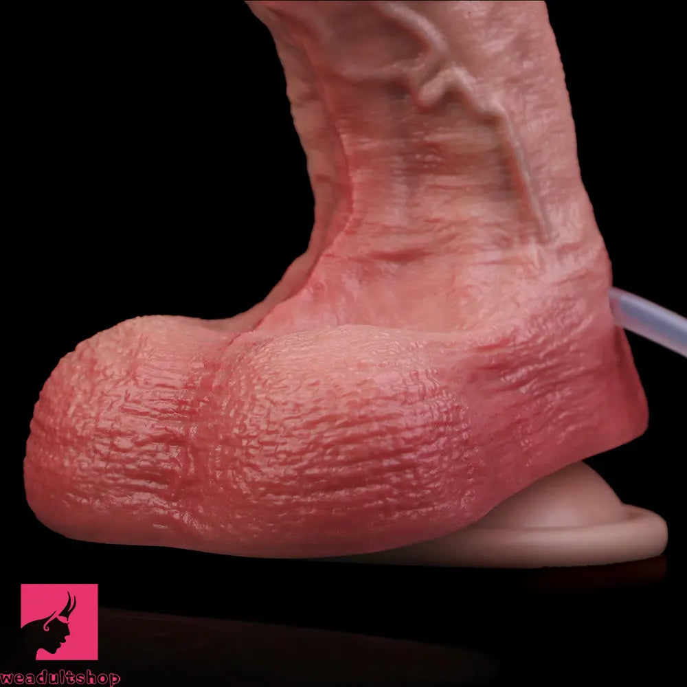 7.68in Liquid Real Cock Silicone Double Layer Realistic Sex Cumming Dildo