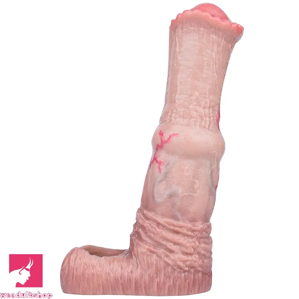 6.1in 7.71in Horse Penis Dildo Sleeve Realistic Skin Stem Pulse Cock Sleeve
