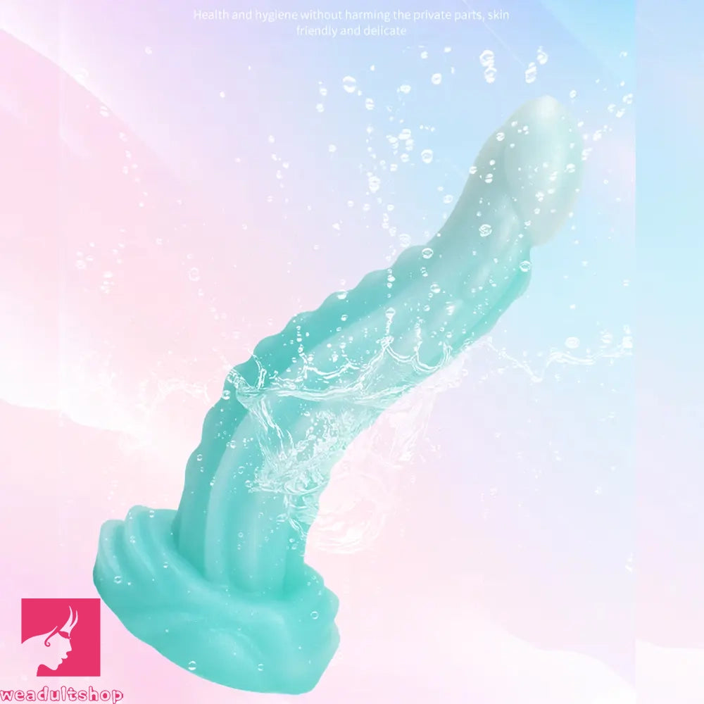 7.28in Luminous Tentacle Silicone Soft Dildo For Women Men Penis Fucking