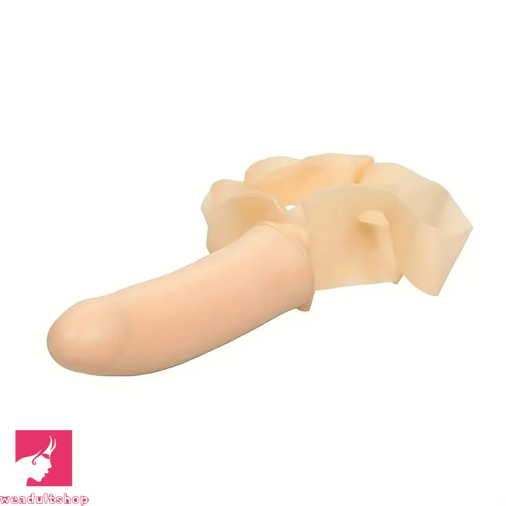 14in Realistic Strap-On Latex Face Chin Dildo For Couples Sensitive Sex