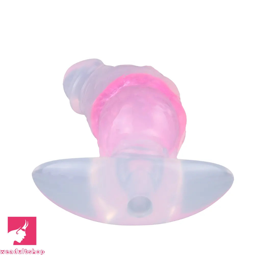 4.1in Fox Tail Wear Anchor Silicone Dildo Butt Plug For BDSM Role Sex Toy