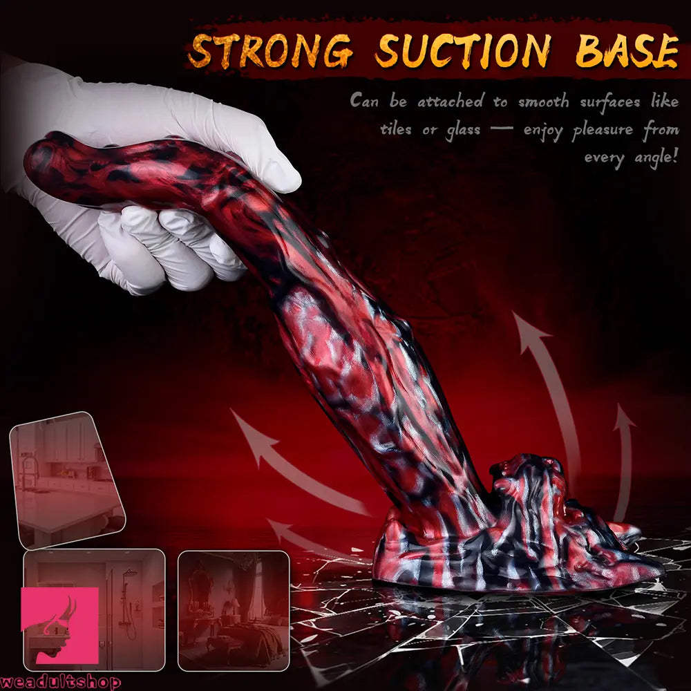 5.51in 7.56in 9.84in 12.6in 17.72in Monster Silicone Creature Penis Dildo