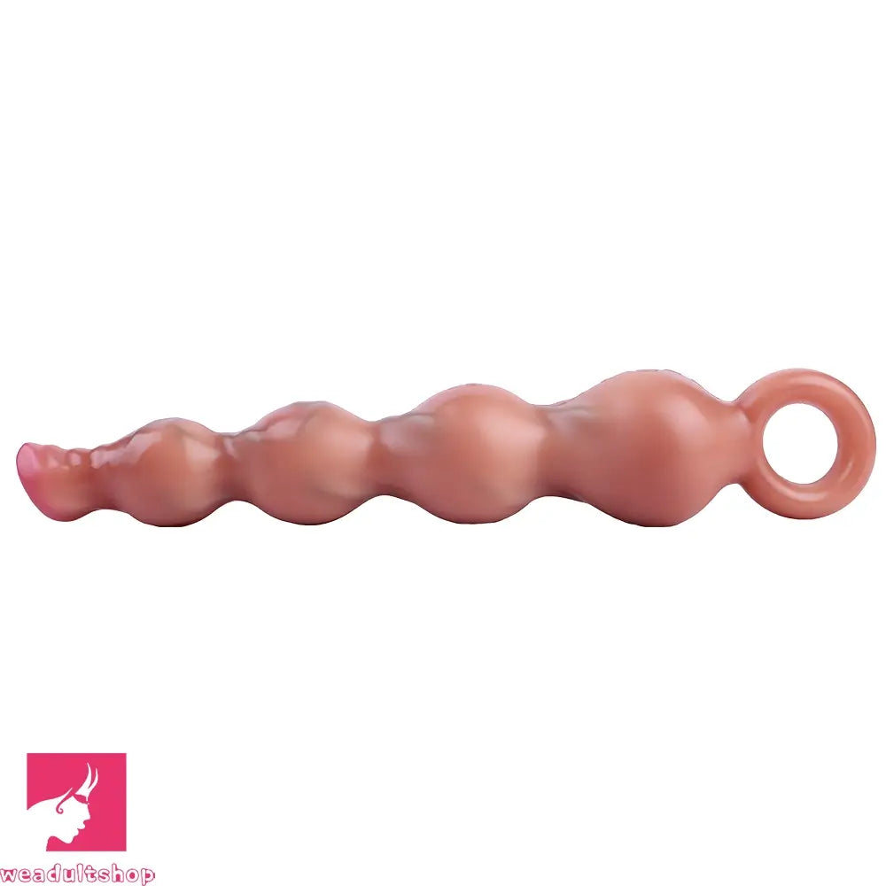 10.2in Big Vibrating Silicone Soft Pulling Beads Horse Dildo With 3 Motors
