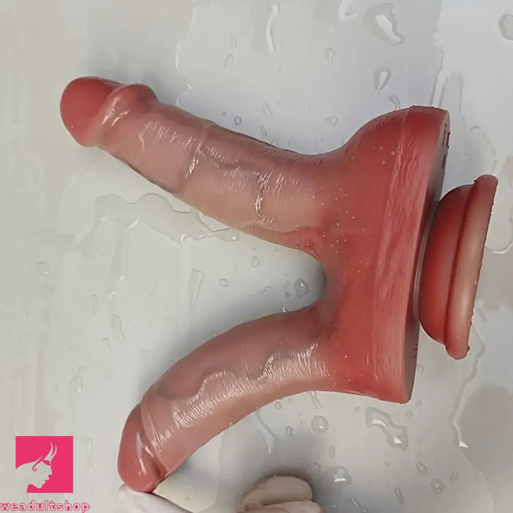 6.3in 7.09in Realistic Double Ended Dildo For Double Penetration Sex Game