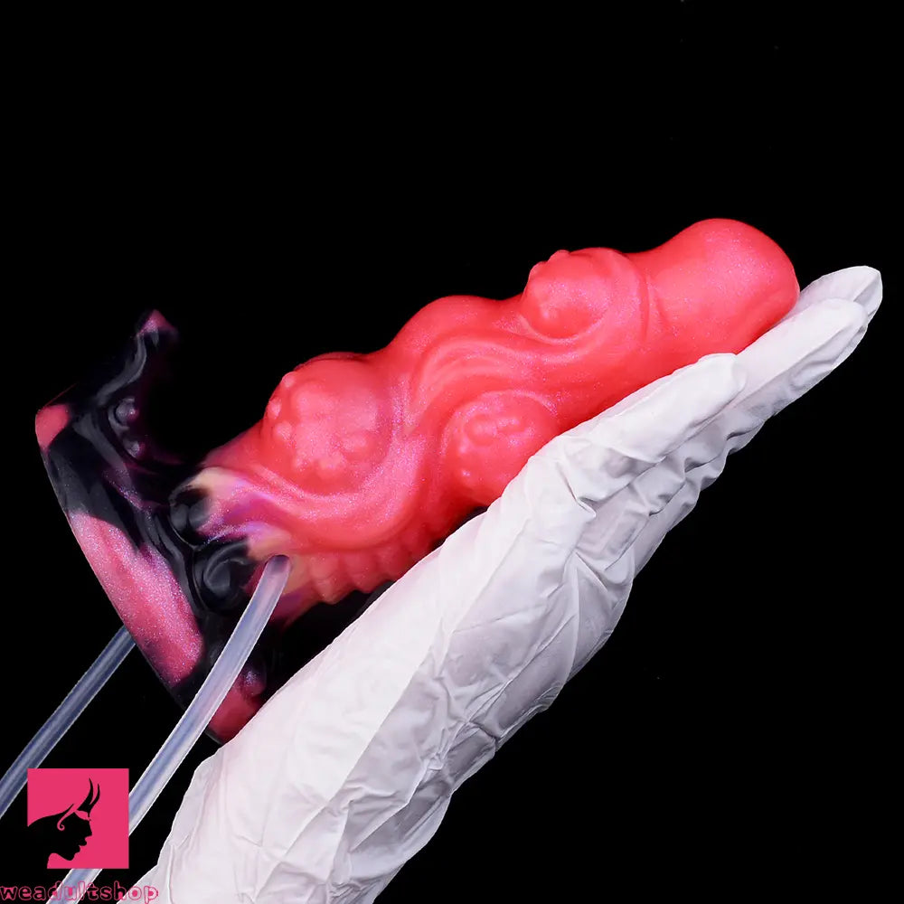 5.91in Odd Knot Spiked Silicone Soft Inflatable Spraying Squirting Real Dildo