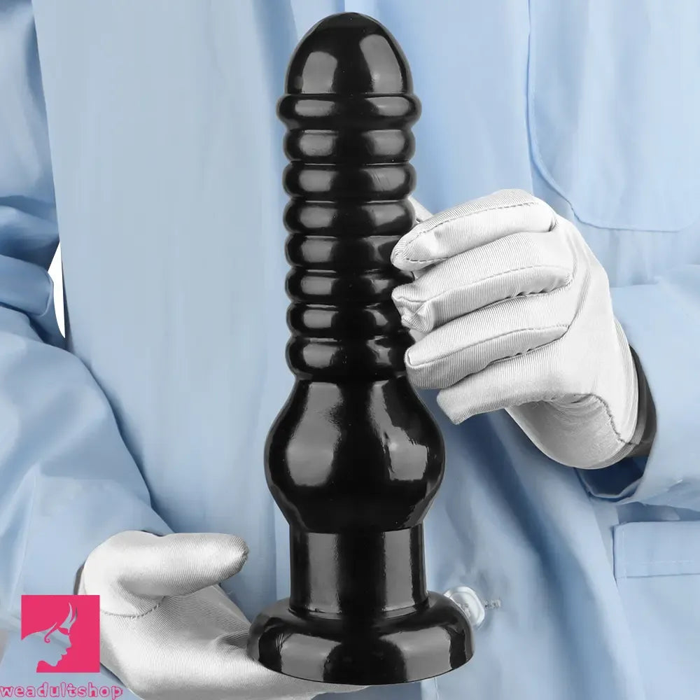 9.64in Knot Big Black Butt Plug PVC Dildo Suction Cup Knotting Cock Dildo