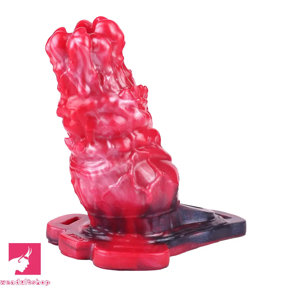 5.55in Odd Hollow Dildo Built-in keel Vibration Remote Strap on Penis Sleeve