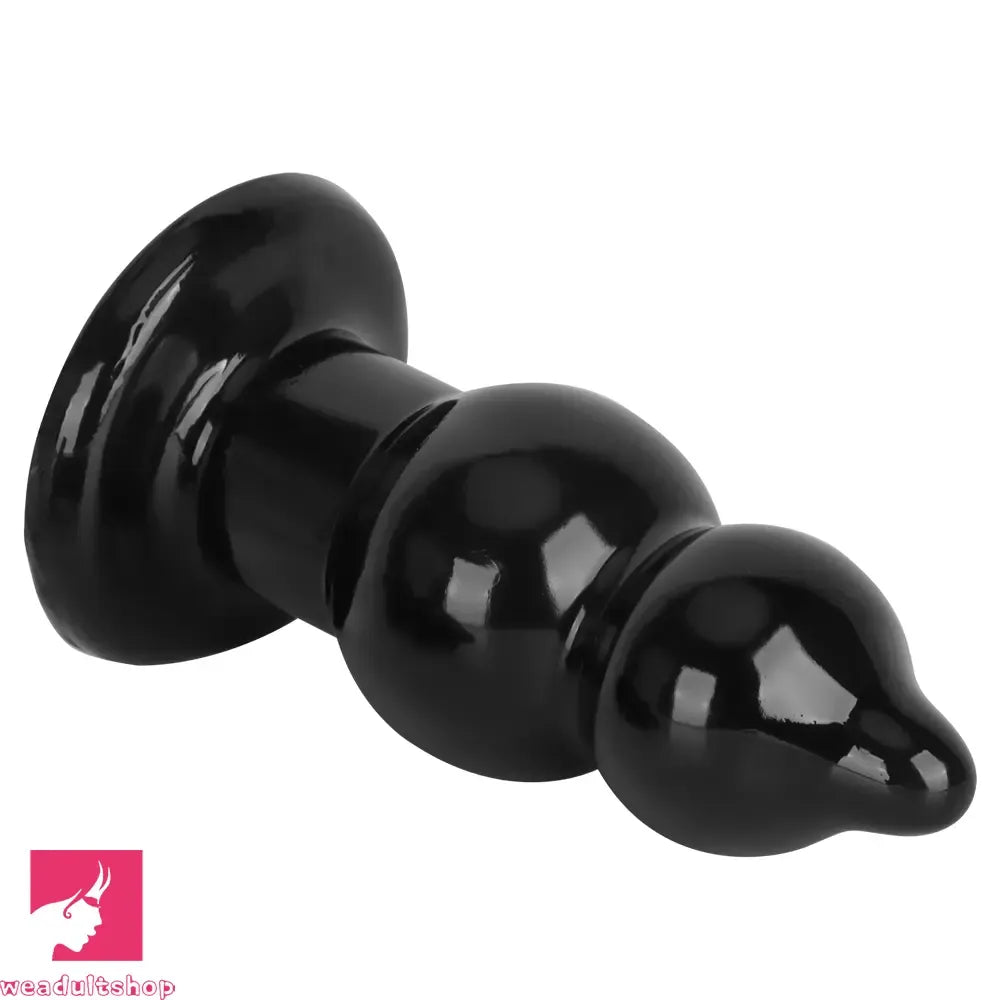 5.11in 9.05in Black Fantasy PVC Big Thick Butt Plug Dildo Cock Stimulator