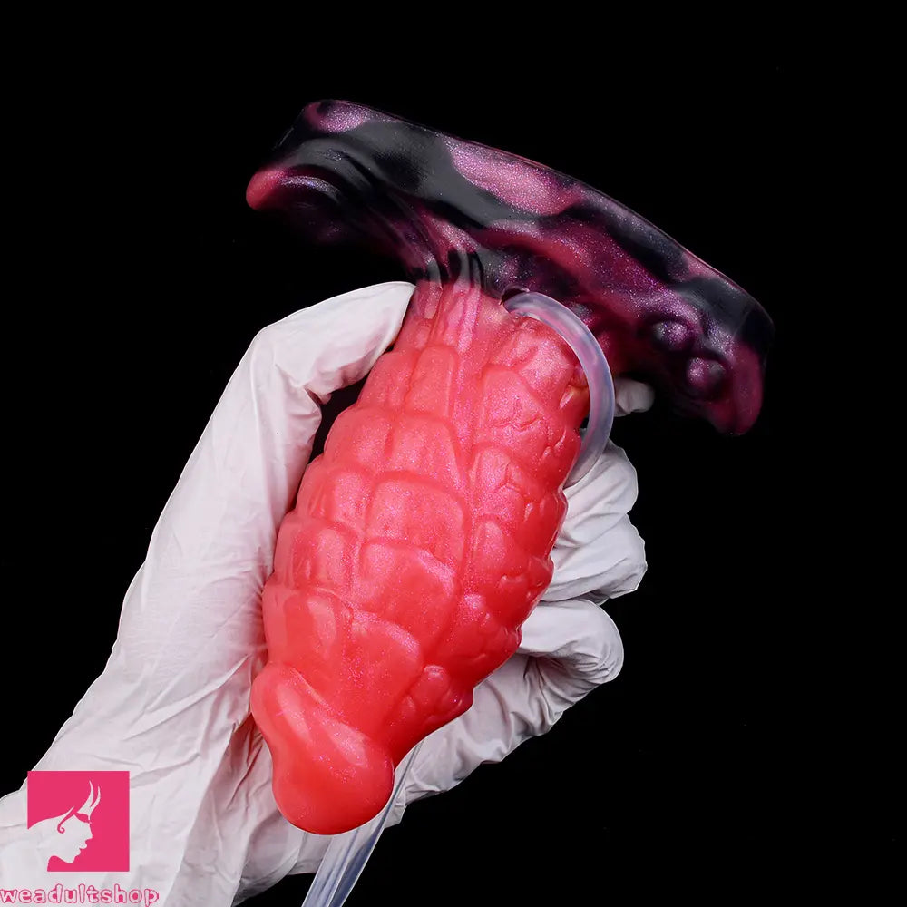 5.31in Fantasy Silicone Soft Inflatable Spraying Water Dildo For Anus Sex
