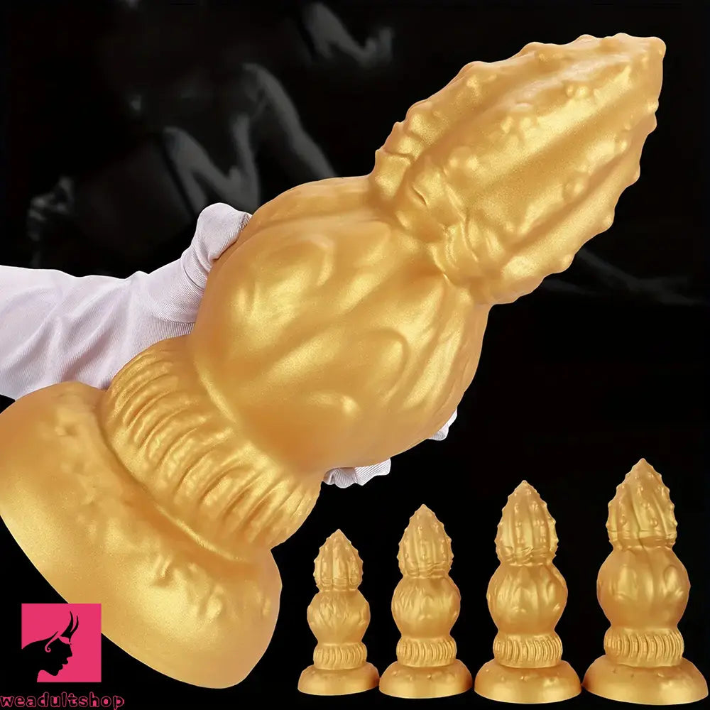7.87in 9.05in 10.23in 11.41in Golden Gourd Sharp Pointed Large Fat Dildo