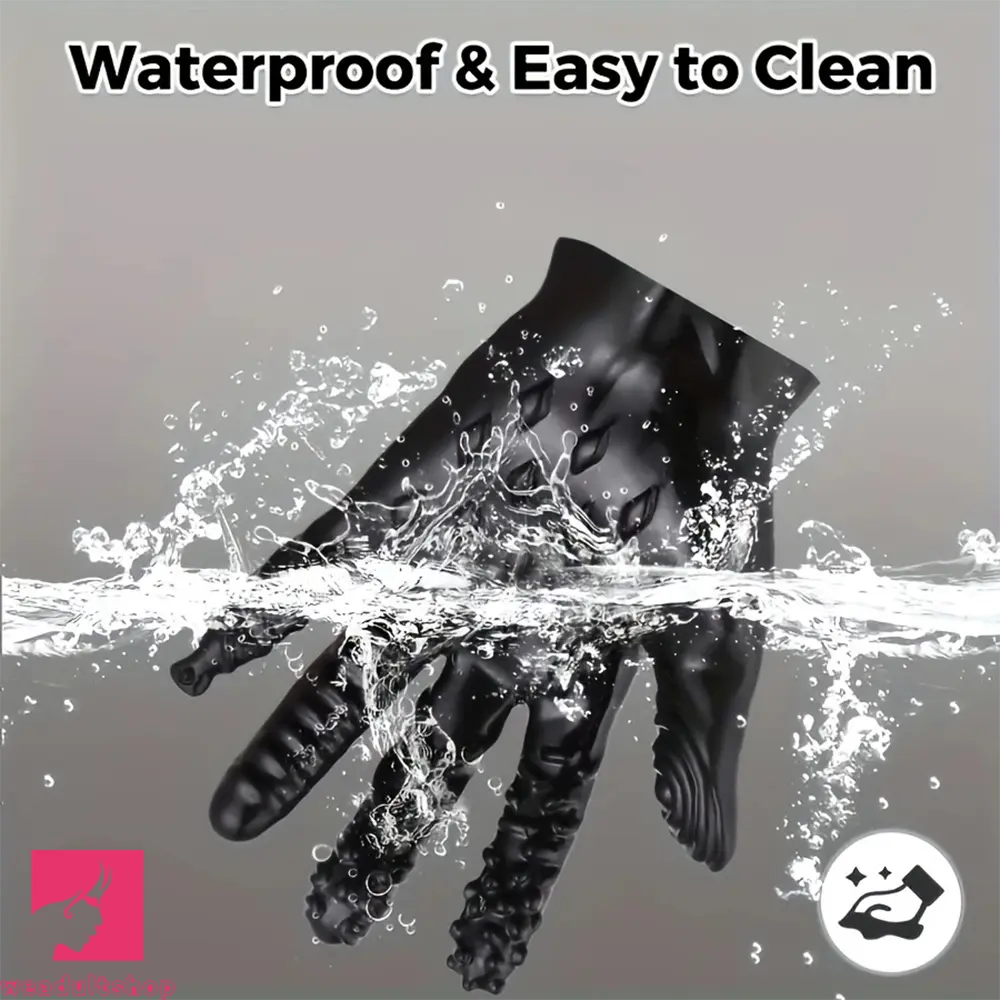 8.3in Finger Spiked Dildo Glove For Manual Massage Stimulating Clit Toy