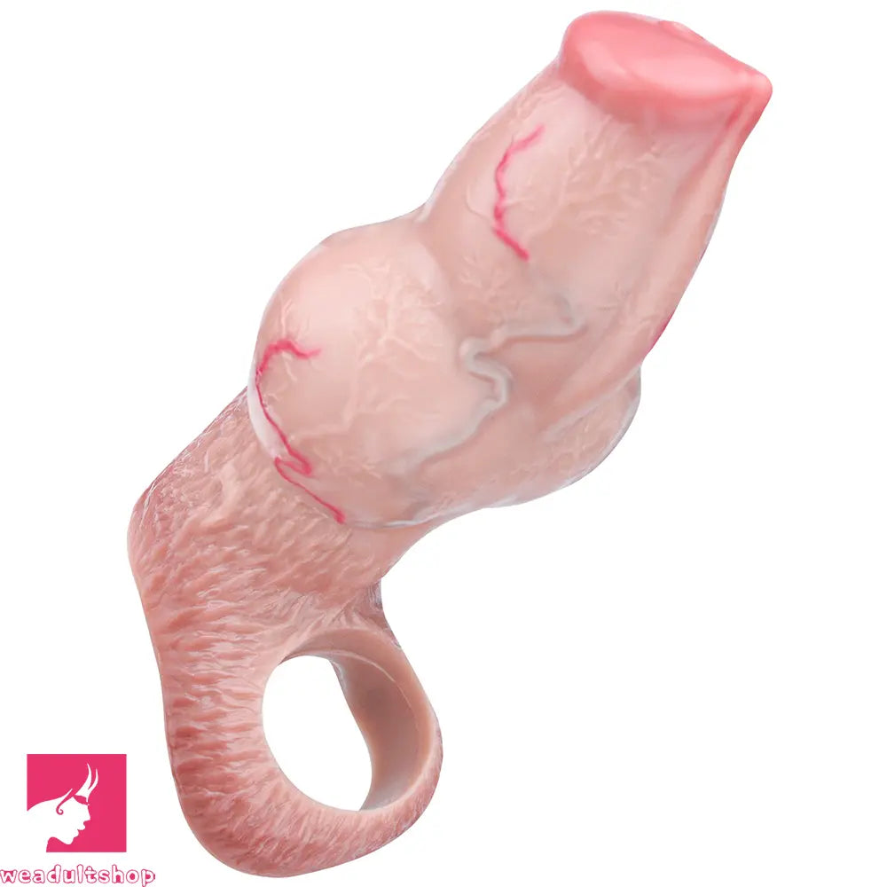5.39in 6.73in 6.96in Dog Knot Penis Sleeve Dildo Reusable Cock Sleeve