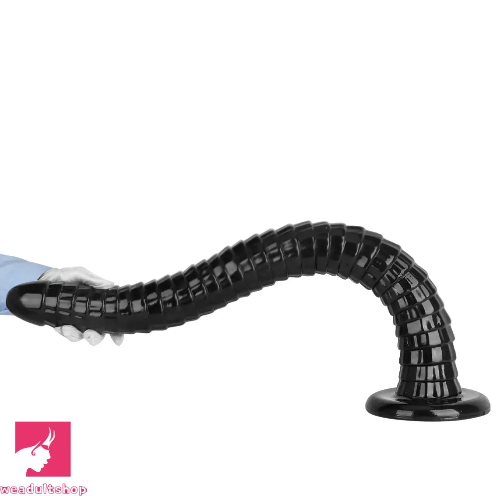 31.5in Black PVC Huge Long Masturbator For Women Gay Dildo Cock Toy