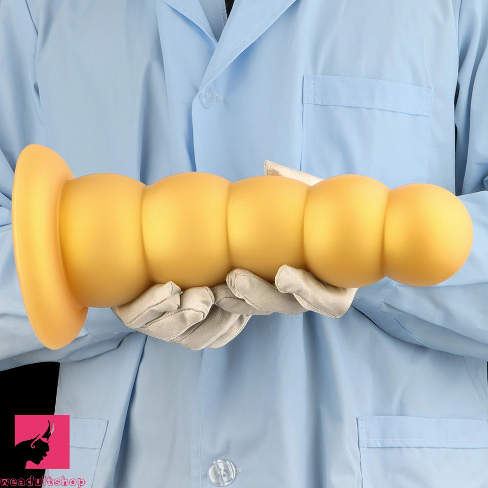 7.08in 9.05in 10.62in Silicone Soft Five-Bead Pull-Bead Butt Plug Cock Dildo
