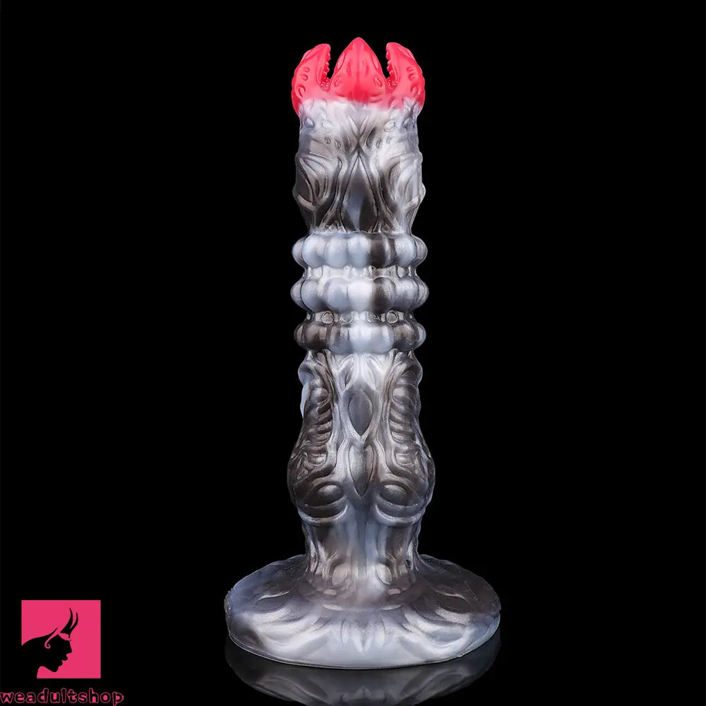 9.88in Ovipositor Egg Laying Inflatable Big Dildo Silicone Penis Texture