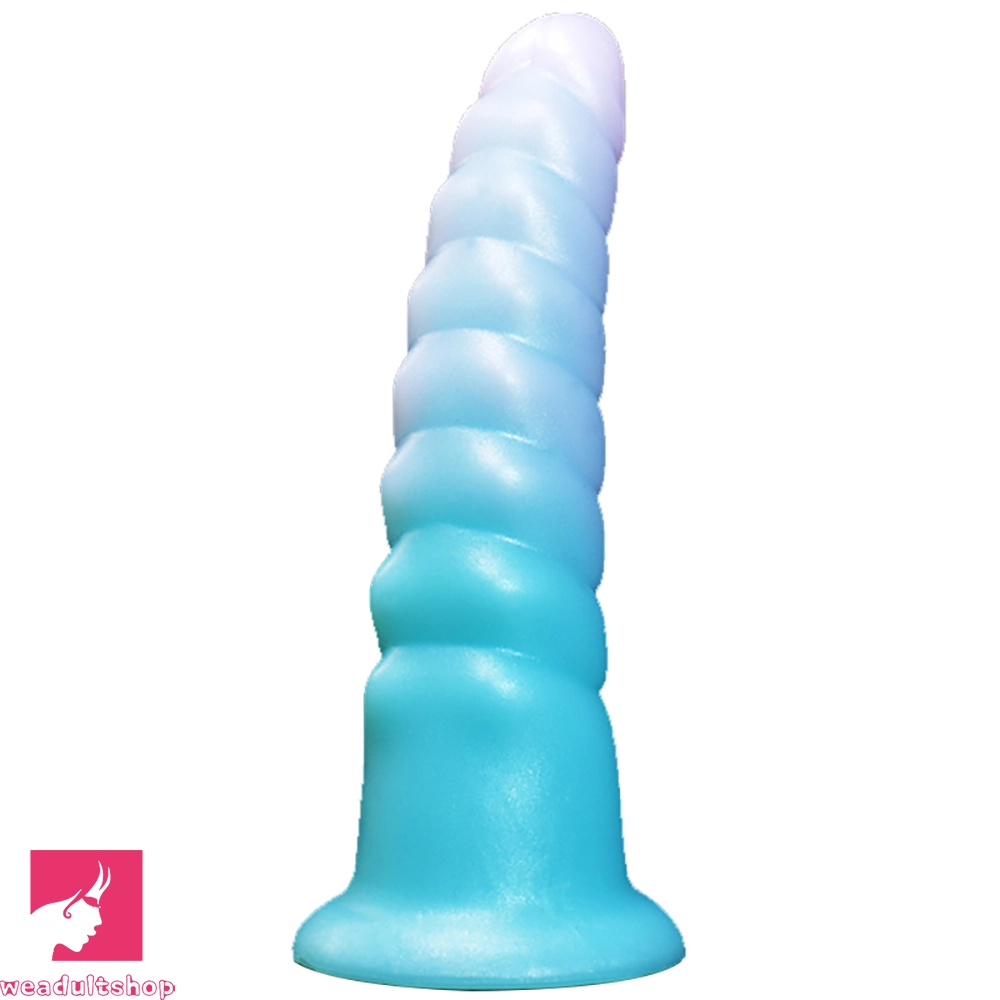 7.28in Luminous Soft Silicone Fantasy Dildo Silicone Dick For Anal Prostate