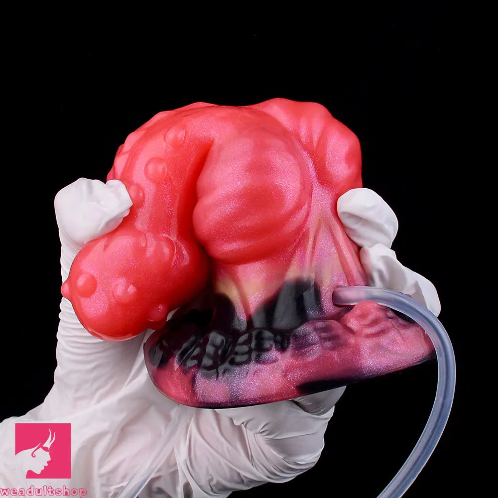 5.71in Fantasy Knot Spiked Silicone Soft Inflatable Spraying Water Real Dildo