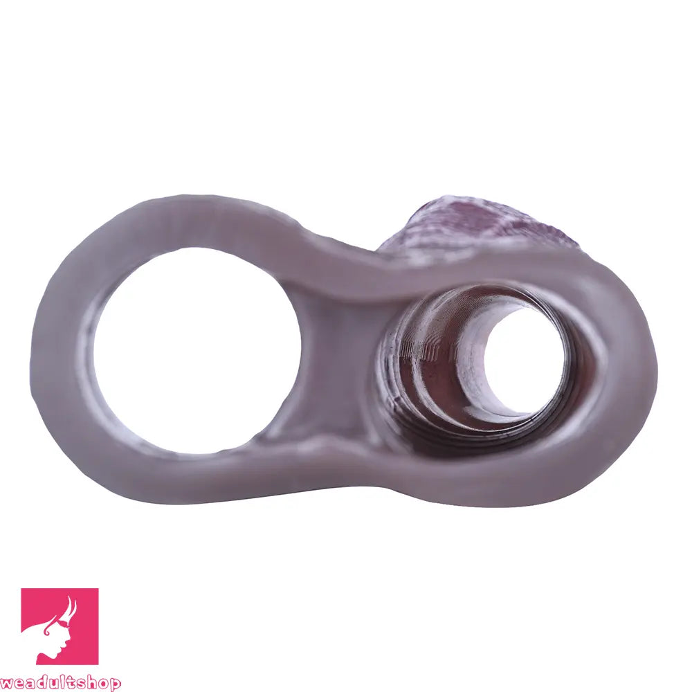 4.8in Platinum Silicone Real Lifelike Skin Dildo Sleeve Soft Male Cock Sleeve