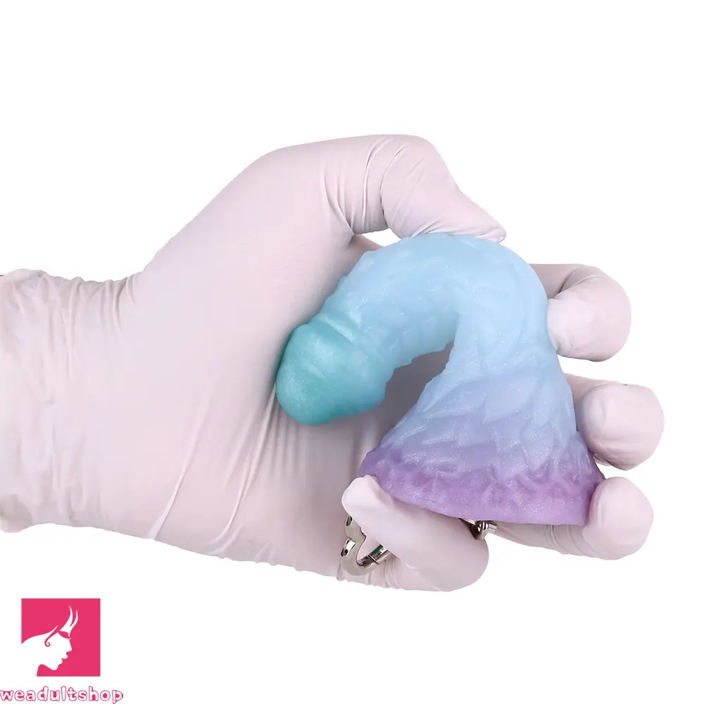 4.68in 5.9in 7.16in 8.26in Spiked Monster Silicone Odd Dildo With Key Chain