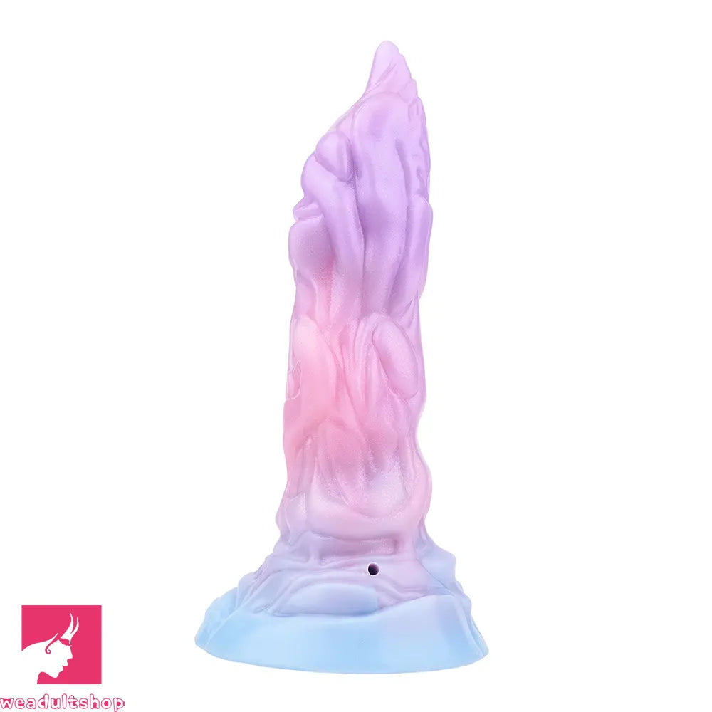 7.08in Odd Silicone Soft Squeeze Inflatable Alien Cock Dildo Self-Retreative