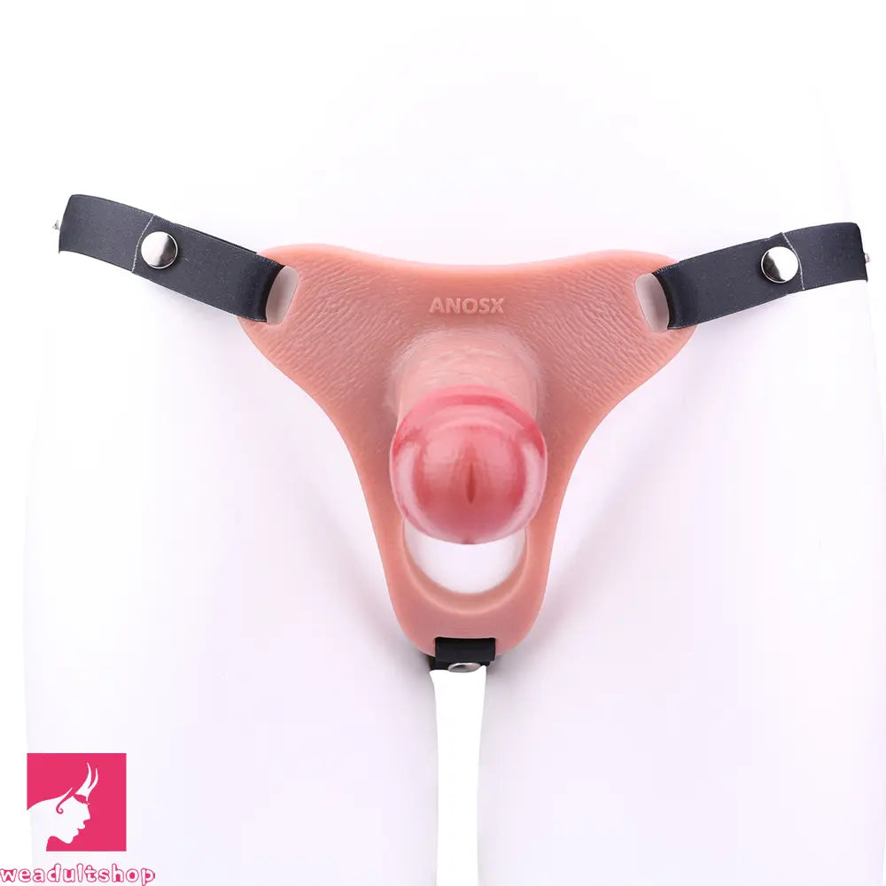 5.78in Strap on Realistic Hollow Silicone Cock Cage Dildo For Chastity Dildo