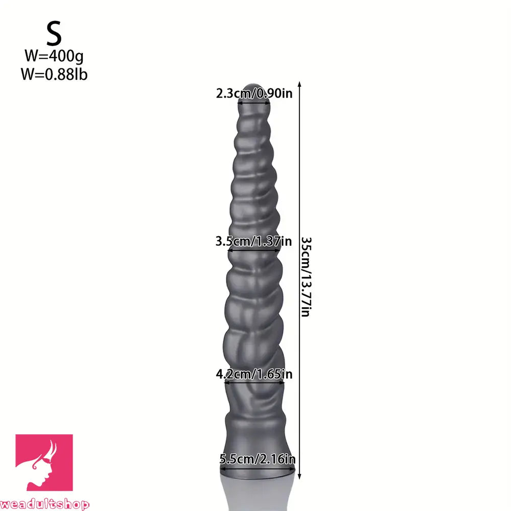 13.77in 15.74in 17.71in 19.68in Long Screw Anal Whip Huge Clit Soft Dildo