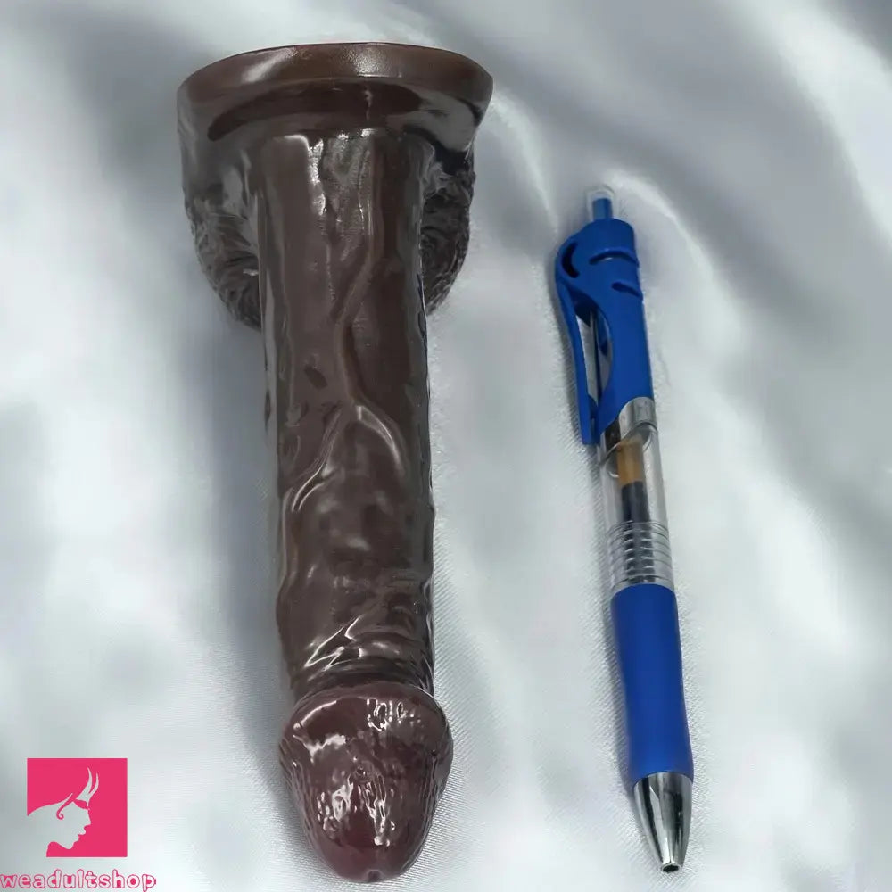 5.51in 7.67in Silicone Soft Ebony Strap on Dildo For Women Sexuality Cock Toy