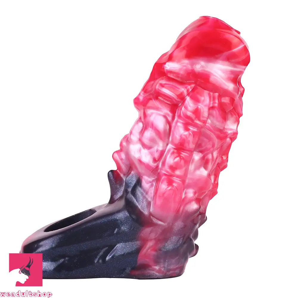 5.82in Weird Floppy Hollow Dildo Built-in keel Vibration Remote Penis Sleeve