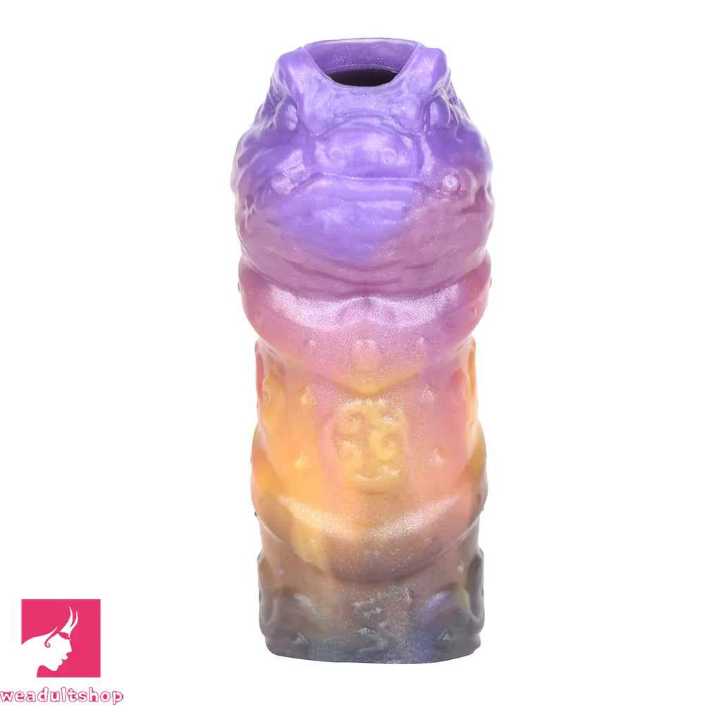 4.76in Ecan Dragon Fantasy Silicone Soft Dildo Sleeve Penis Extender