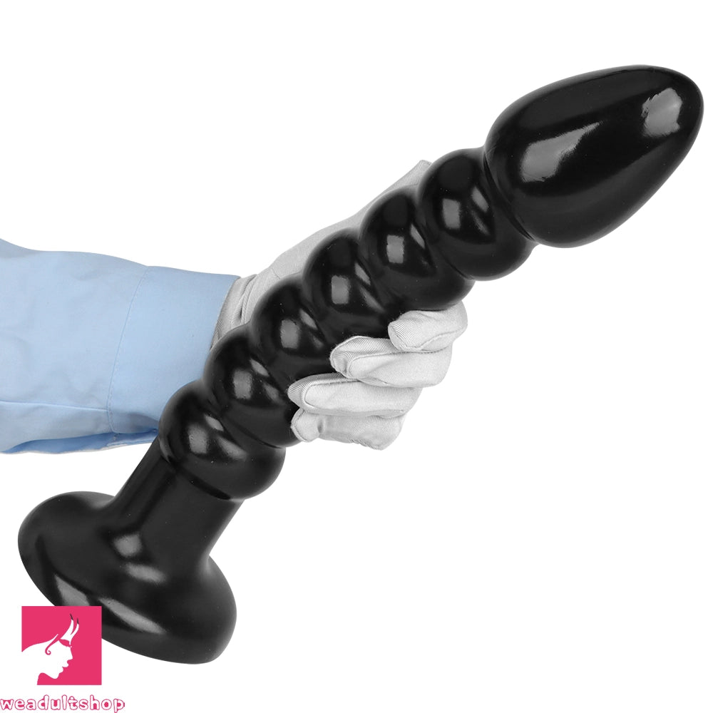 11.02in 14.56in Black Extra Long Large Thick Anal Bead Plug Dildo Sex Toy