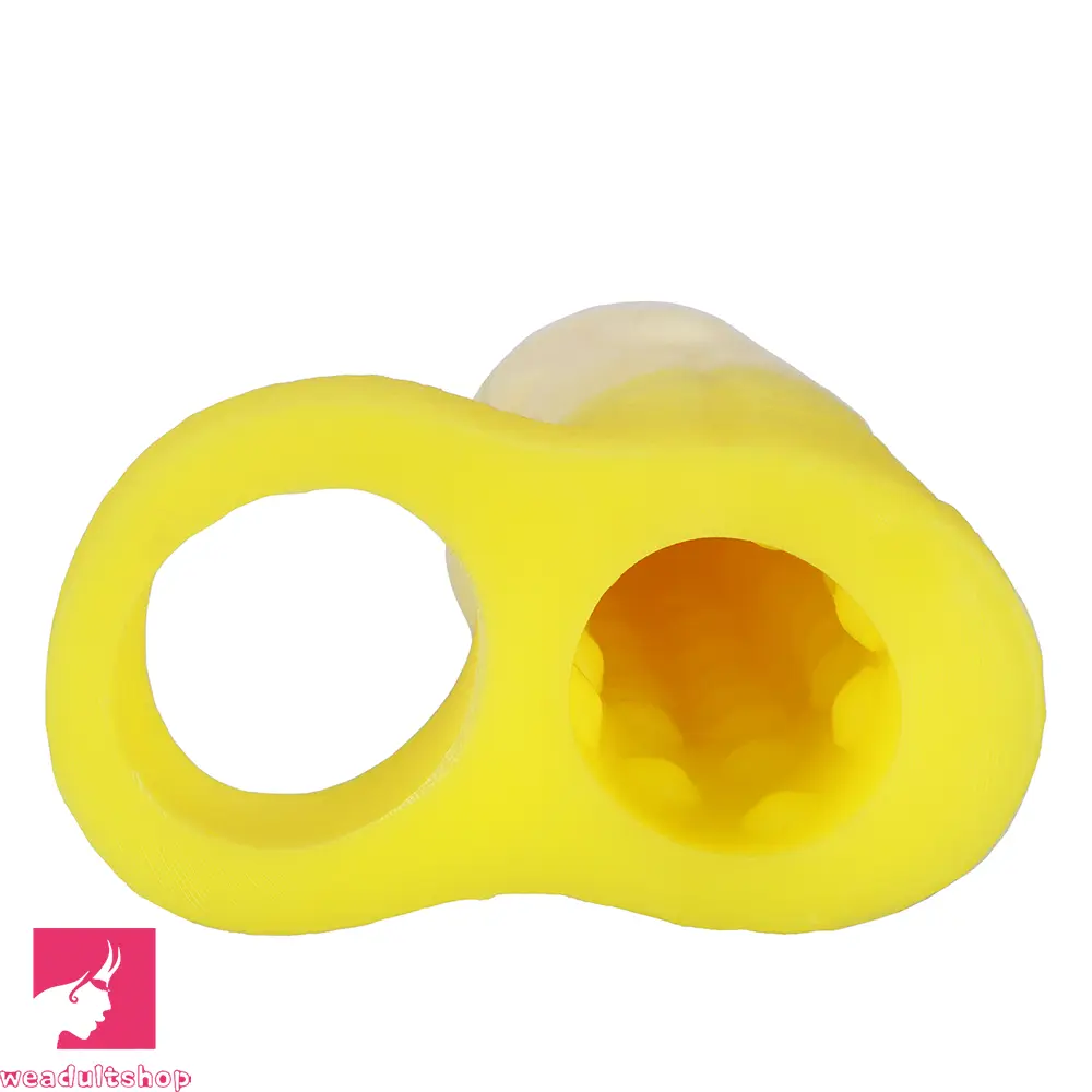 5.11in 5.31in 5.51in Banana Fantasy Hollow Dildo Sleeve Liquid Silicone Sleeve