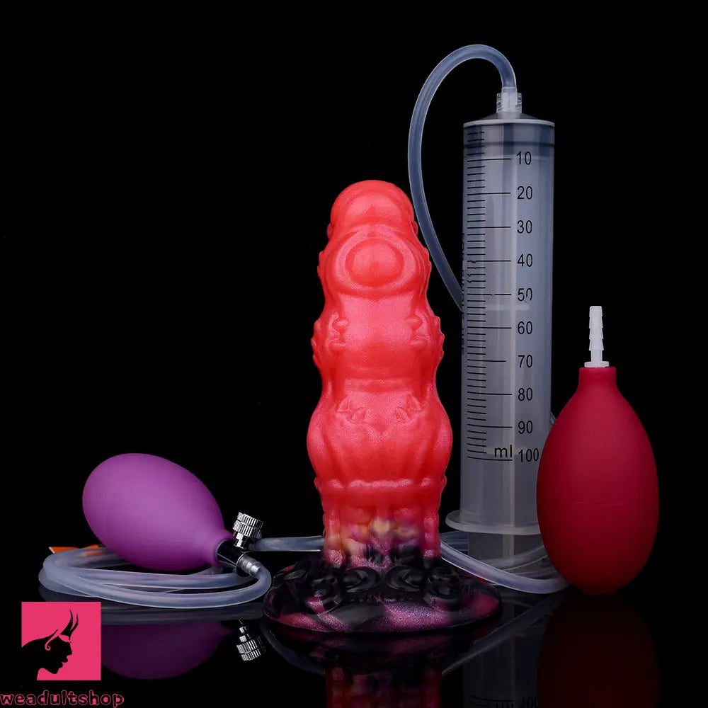 5.91in Fantasy Odd Silicone Soft Inflatable Spraying Water Dildo Sex Toy