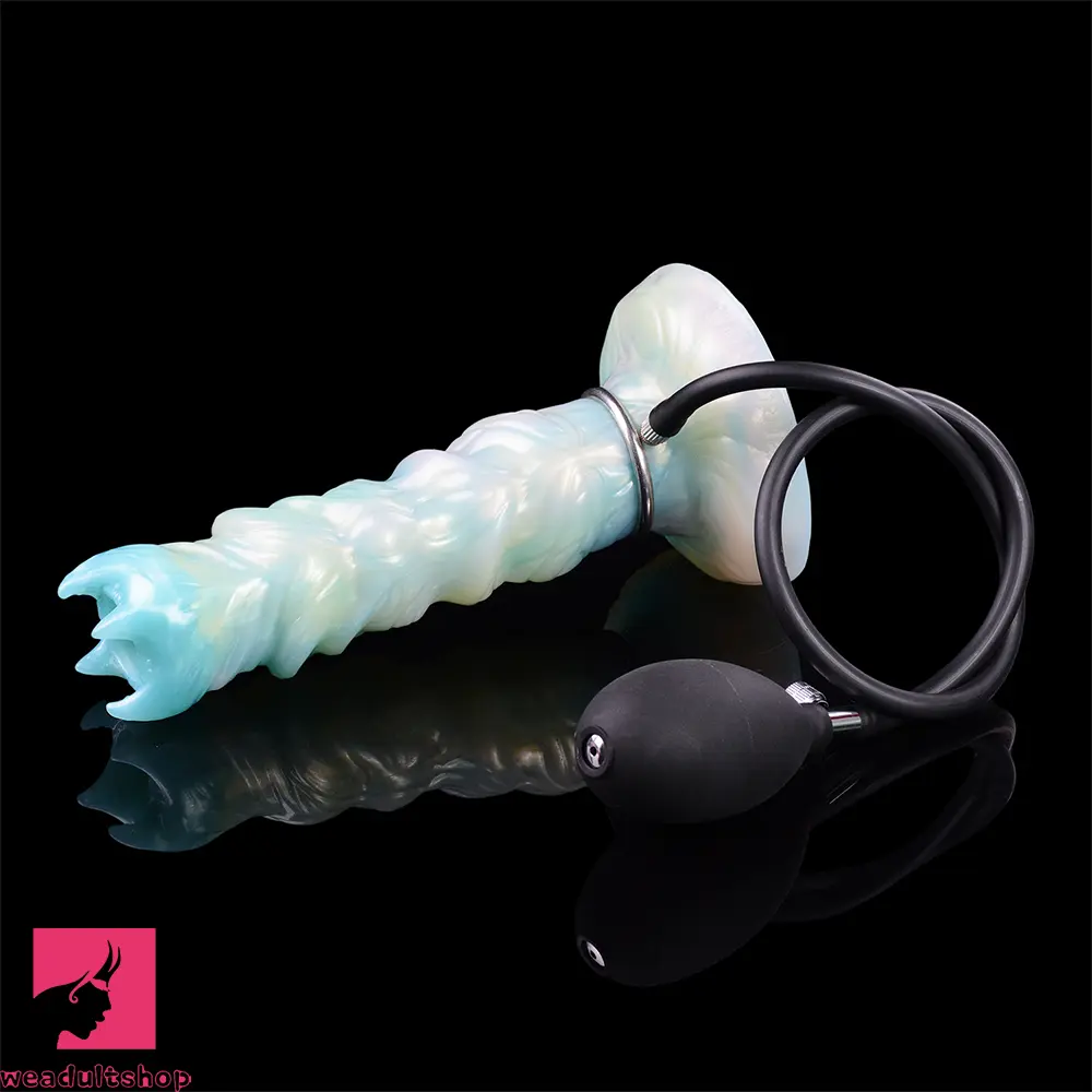8.18in Soft Fleshy Texture Big Odd Ovipositor Egg Laying Inflatable Dildo