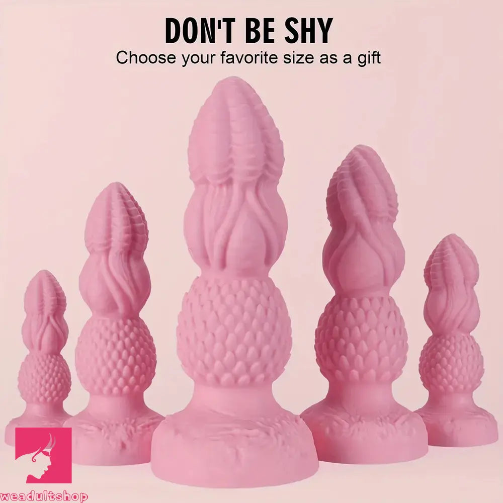 7.28in 9.05in 10.63in 11.81in 13.38in Fantasy Silicone Soft Clitoris Anal Dildo