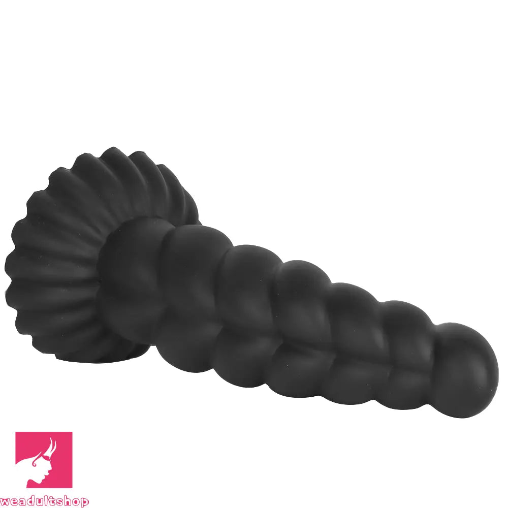 14.76in Silicone Black Extra Large Thick Anal Plug Dildo For Masturbation